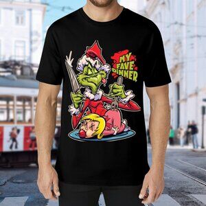 Brand New Grinch 'My Fave Dinner' Graphic Tee - Black